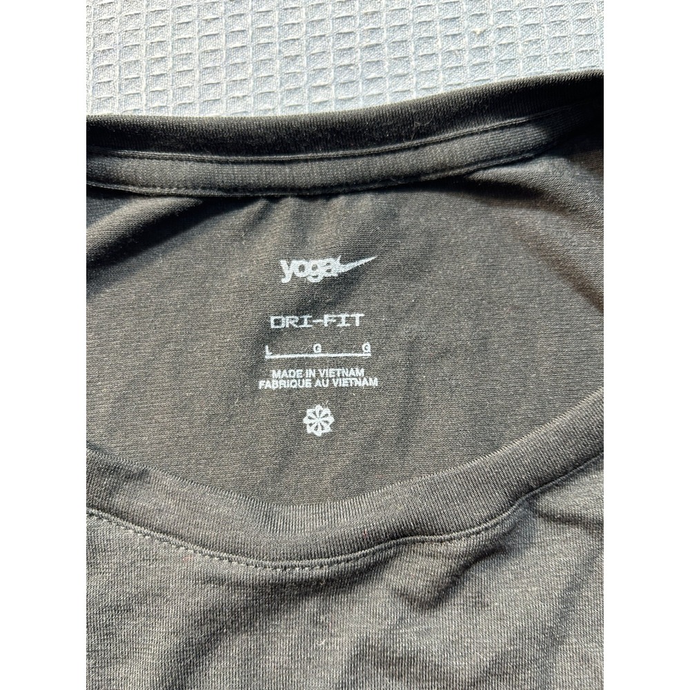 Nike Yoga Dri-FIT Tank Top Womens Sz L Black - Picture 3 of 5